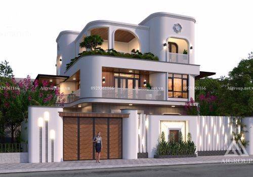 Phong cách hiện đại biệt thự 3 tầng cao cấp với thiết kế độc đáo- KTB2310