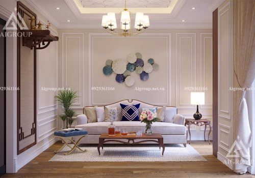 Siêu phẩm nội thất biệt thự tân cổ điển Sao Biển Vinhomes Ocean Park- NTH2316