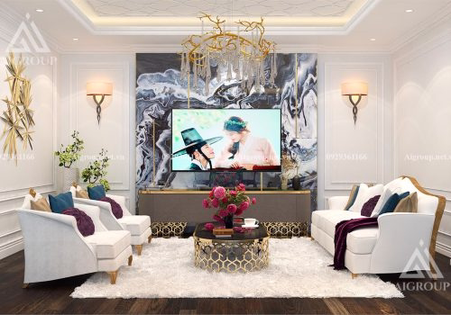Biệt thự Vinhomes Imperia nội thất tân cổ điển đẳng cấp-NTH2314