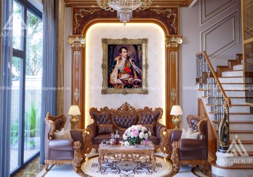 Sang trọng với mẫu biệt thự nội thất tân cổ điển cao cấp- NTH2411